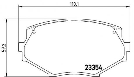 Тормозные колодки, дисковый тормоз (набор) BREMBO P49020 (фото 1)