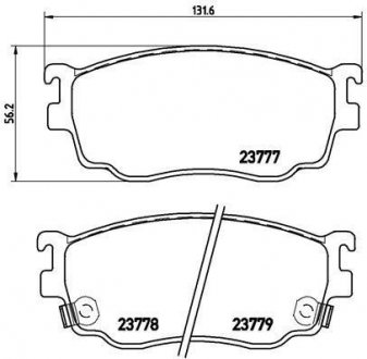 Тормозные колодки, дисковый тормоз (набор) BREMBO P49026 (фото 1)