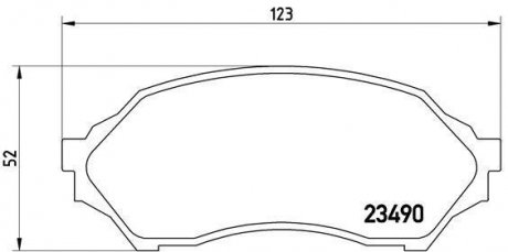 Гальмівні колодки, дискове гальмо (набір) BREMBO P49027 (фото 1)