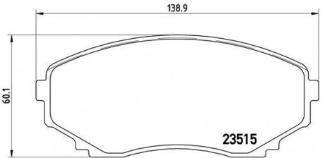 Гальмівні колодки, дискове гальмо (набір) BREMBO P49028 (фото 1)