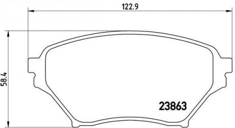 Гальмівні колодки, дискове гальмо (набір) BREMBO P49029 (фото 1)