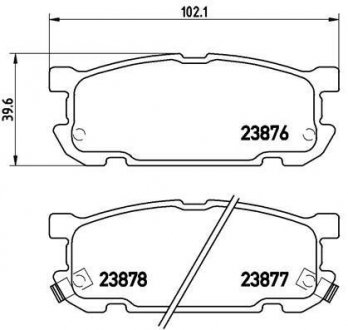 Тормозные колодки, дисковый тормоз (набор) BREMBO P49030