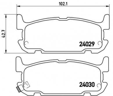 Гальмівні колодки, дискове гальмо (набір) BREMBO P49031