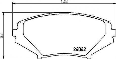 Тормозные колодки, дисковый тормоз (набор) BREMBO P49034 (фото 1)