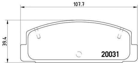 Гальмівні колодки, дискове гальмо (набір) BREMBO P49037 (фото 1)