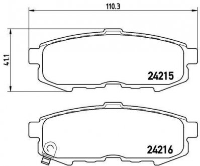 Тормозные колодки, дисковый тормоз (набор) BREMBO P49042