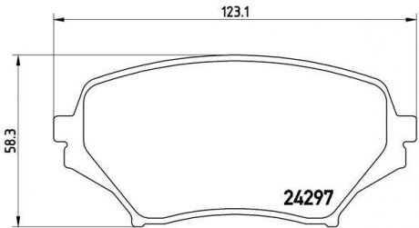 Гальмівні колодки, дискове гальмо (набір) BREMBO P49043 (фото 1)