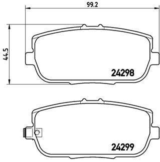 Гальмівні колодки, дискове гальмо (набір) BREMBO P49044