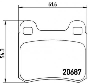 Тормозные колодки, дисковый тормоз (набор) BREMBO P50007