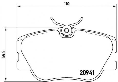 Тормозные колодки BREMBO P50008