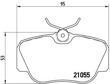 Тормозные колодки, дисковый тормоз (набор) BREMBO P50011