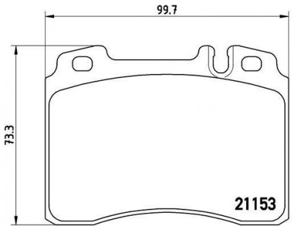 Гальмівні колодки, дискове гальмо (набір) BREMBO P50022 (фото 1)