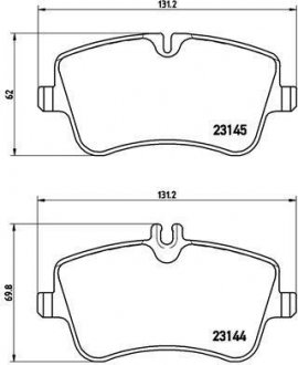 Тормозные колодки, дисковый тормоз (набор) BREMBO P50046