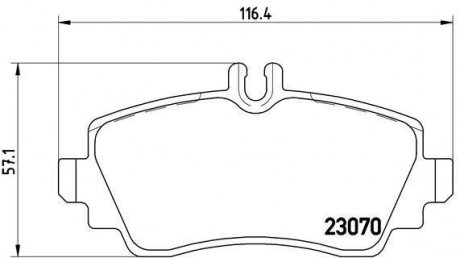 Тормозные колодки, дисковый тормоз (набор) BREMBO P50047 (фото 1)