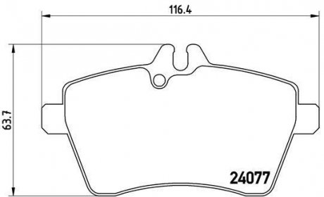 Тормозные колодки, дисковый тормоз (набор) BREMBO P50054