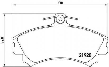 Тормозные колодки, дисковый тормоз (набор) BREMBO P50055