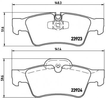 Гальмівні колодки, дискове гальмо (набір) BREMBO P50064