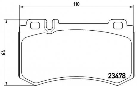 Гальмівні колодки, дискове гальмо (набір) BREMBO P50077 (фото 1)