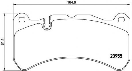 Колодки тормозные, дисковые BREMBO P50092 (фото 1)