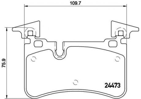 Колодки тормозные C W204 tyі BREMBO P50113 (фото 1)