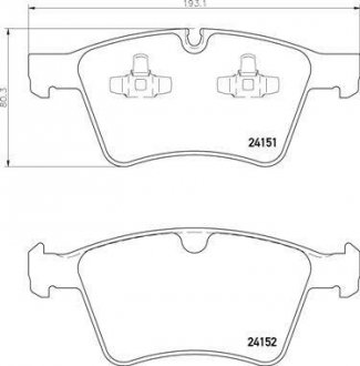 Колодки гальмівні передні R19 X164/W164/251 BREMBO P50115