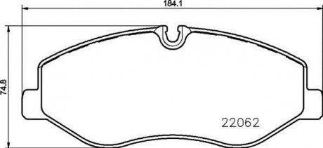 Колодки гальмівні передні VITO (W447) 114-119CDI 14- BREMBO P50129