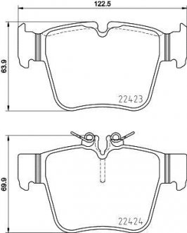 Гальмівні колодки (набір) BREMBO P50133 (фото 1)