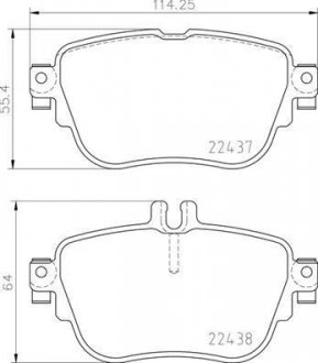 Тормозные колодки MERCEDES tyі.. BREMBO P50136 (фото 1)