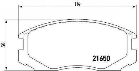 Гальмівні колодки, дискове гальмо (набір) BREMBO P54015 (фото 1)