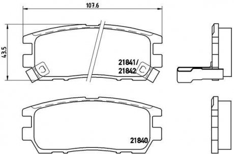 Тормозные колодки, дисковый тормоз (набор) BREMBO P54018 (фото 1)