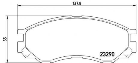 Тормозные колодки, дисковый тормоз (набор) BREMBO P54020