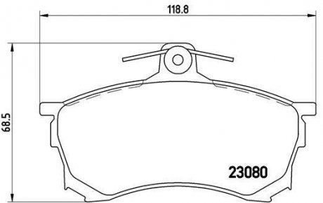 Тормозные колодки, дисковый тормоз (набор) BREMBO P54021