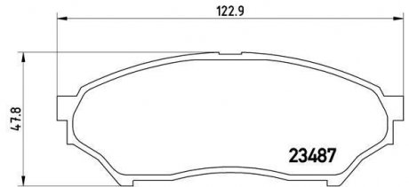 Тормозные колодки, дисковый тормоз (набор) BREMBO P54028