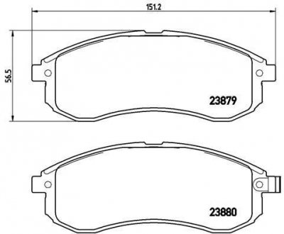 Тормозные колодки, дисковый тормоз (набор) BREMBO P54033