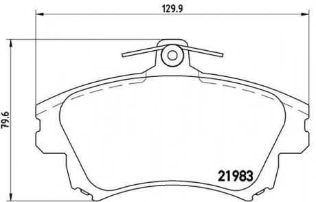 Тормозные колодки, дисковый тормоз (набор) BREMBO P54036 (фото 1)