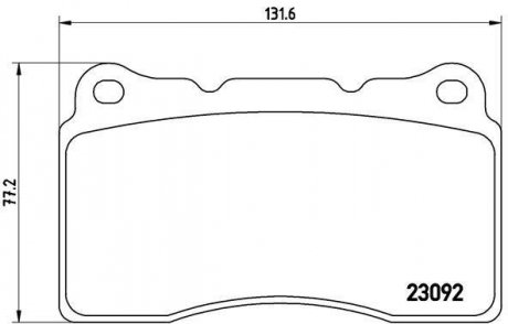 Тормозные колодки, дисковый тормоз (набор) BREMBO P54040 (фото 1)