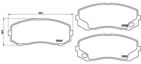 Гальмівні колодки, дискове гальмо (набір) BREMBO P54043