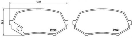 Гальмівні колодки, дискове гальмо (набір) BREMBO P54044 (фото 1)