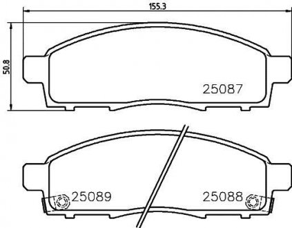 Тормозные колодки L200.. BREMBO P54055 (фото 1)