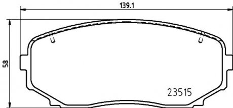 Тормозные колодки дисковые PRZOD BREMBO P54060 (фото 1)