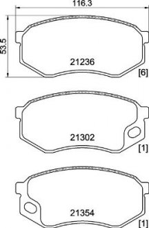 Klocki ham. MITSUBISHI Canter (FE3, FE4) V 09/85-12/97 BREMBO P54064