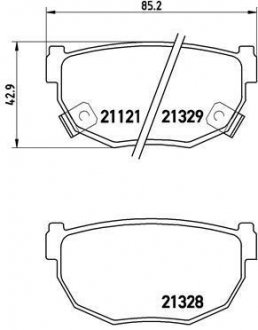 Тормозные колодки, дисковый тормоз (набор) BREMBO P56010 (фото 1)