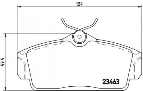 Тормозные колодки, дисковый тормоз (набор) BREMBO P56036 (фото 1)