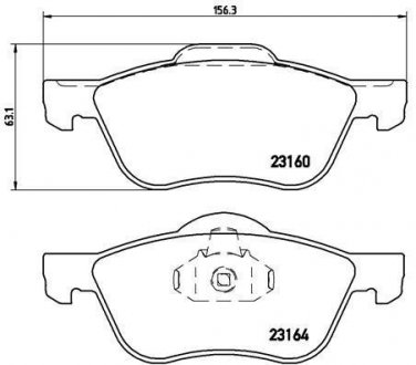 Тормозные колодки, дисковый тормоз (набор) BREMBO P56037