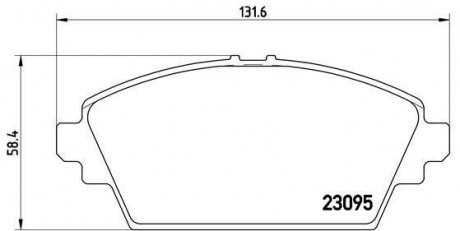 Тормозные колодки, дисковый тормоз (набор) BREMBO P56044