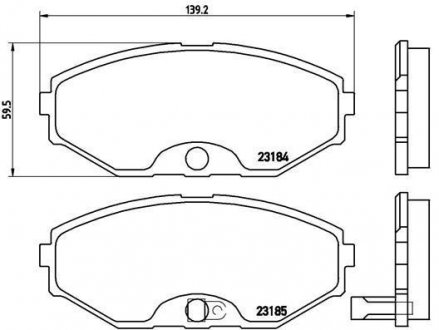 Тормозные колодки BREMBO P56045