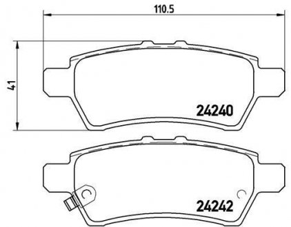 Тормозные колодки, дисковый тормоз (набор) BREMBO P56060