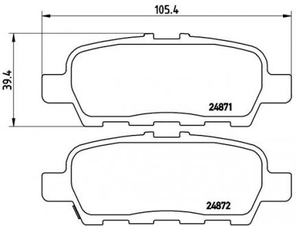 Тормозные колодки BREMBO P56068