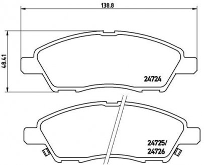 Тормозные колодки BREMBO P56070 (фото 1)