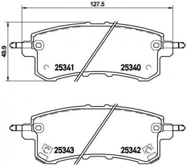 Гальмівні колодки дискові BREMBO P56082